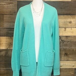 Zenana Turquoise Knit Cardigan